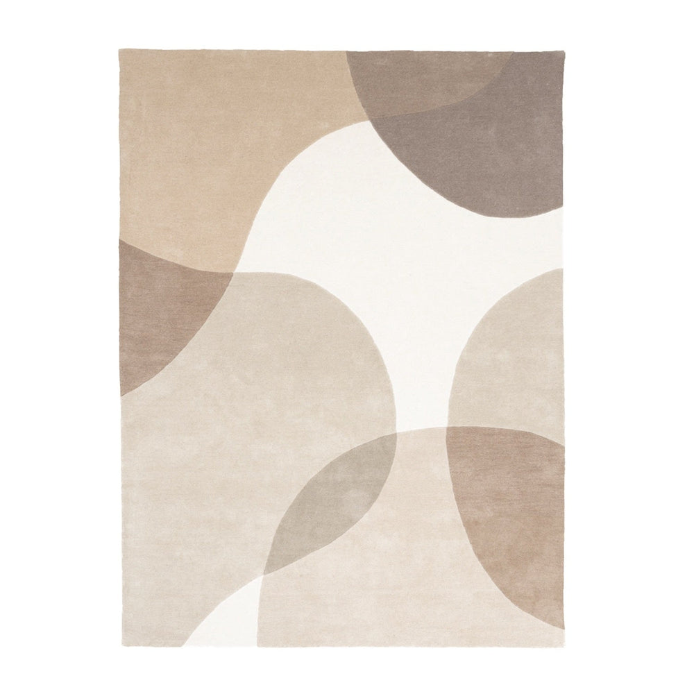 Wool Abstract Rug - Clarice Cream/Beige