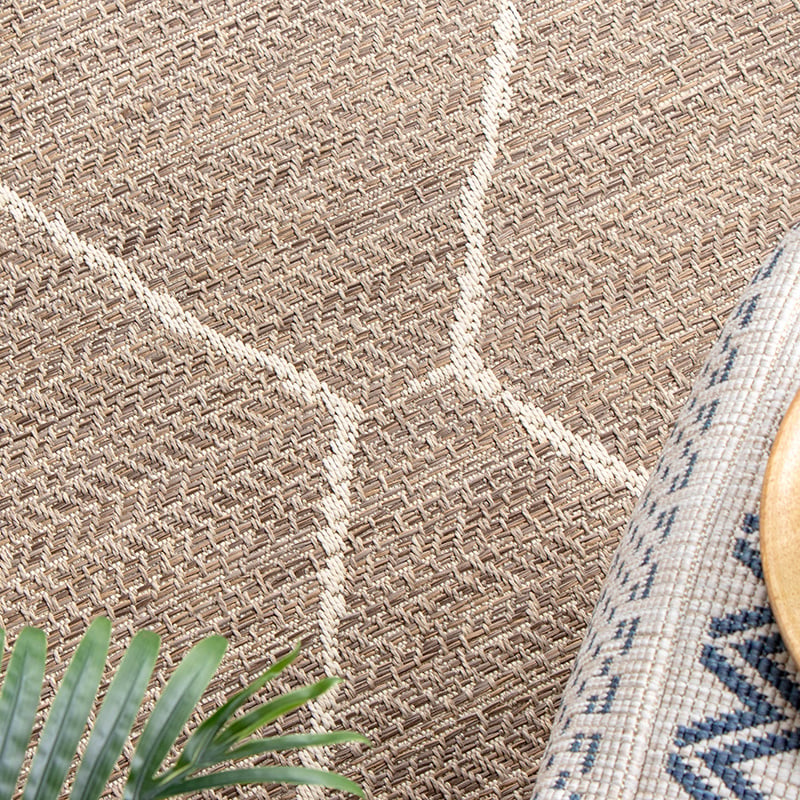 Jute Outdoor Rug - Fora Lines Natural