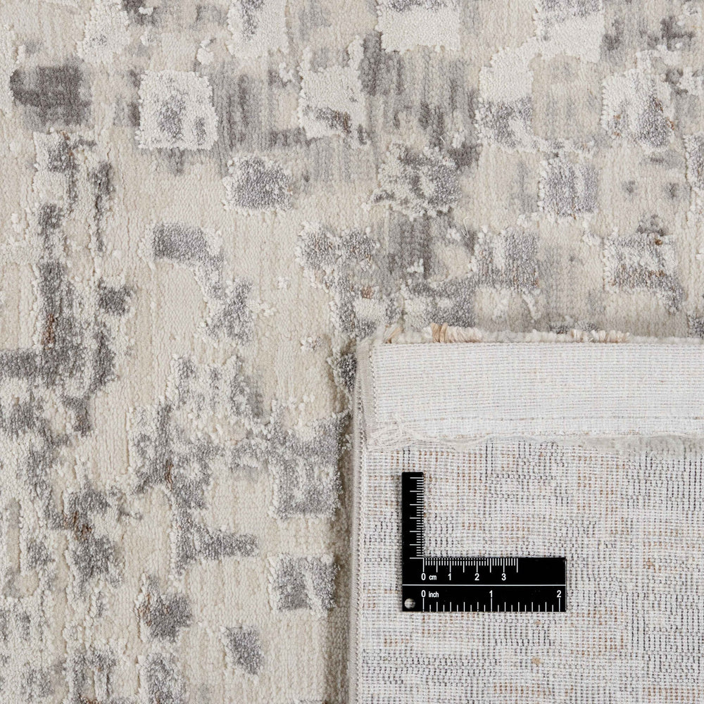 Round Low-Pile Floor Rug - Ghazi Brown/Cream 3600