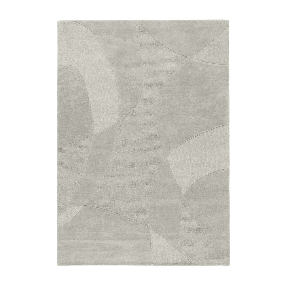 Modern wool floor rug - Fusion Light grey 350