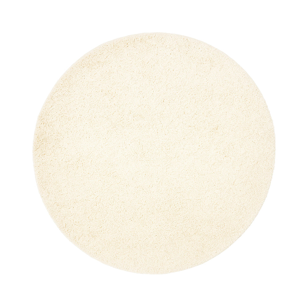 Round High-Pile Rug – Wish Cream