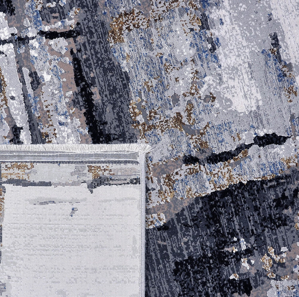 Soft Floor Rug - Olisa Dark Blue/Gray