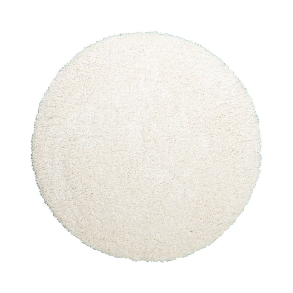 Round Shaggy Rug - Blaze White