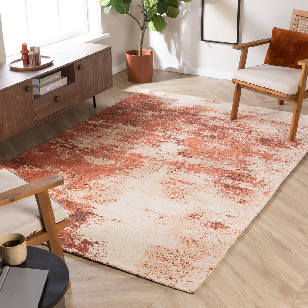 Abstract Rug – Candice Terracotta