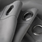 Luxury blackout curtains - Black - Rings