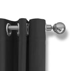 Luxury blackout curtains - Grey - Rings