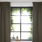 Luxury blackout curtains - Dark Taupe - Hooks