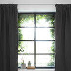 Luxury blackout curtains - Grey - Hooks