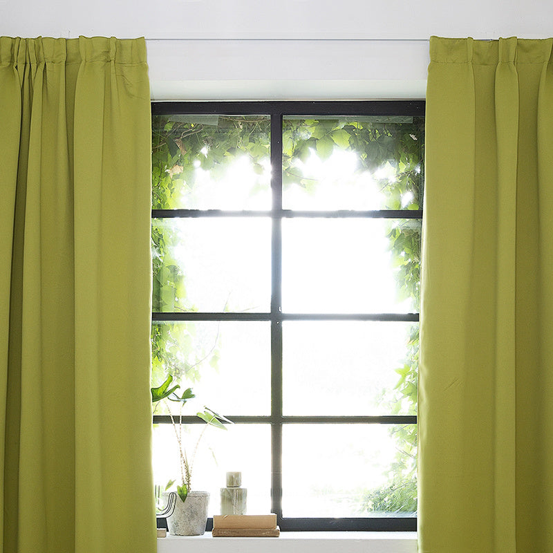 Luxury blackout curtains - Mint - Hooks