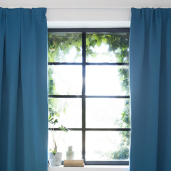 Luxury blackout curtains - Teal - Hooks