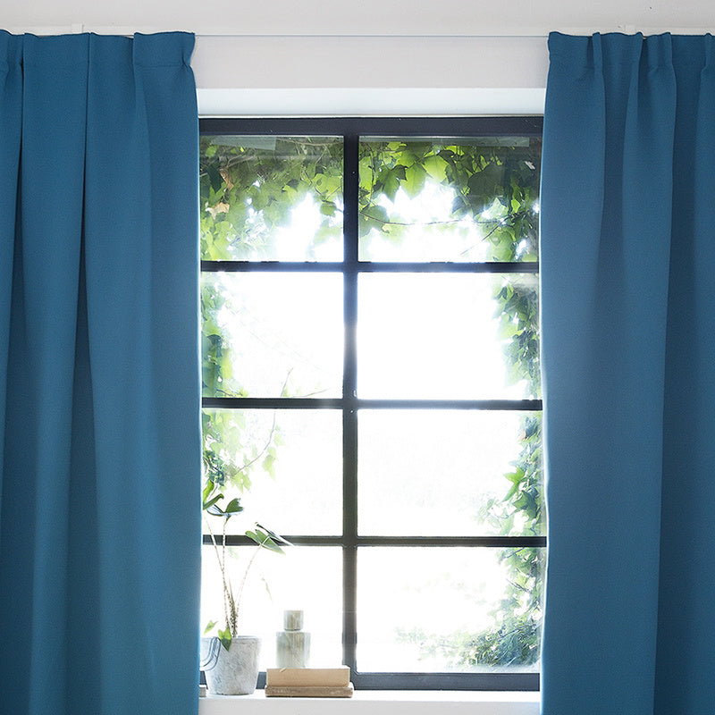 Luxury blackout curtains - Teal - Hooks