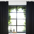 Luxury blackout curtains - Black - hooks