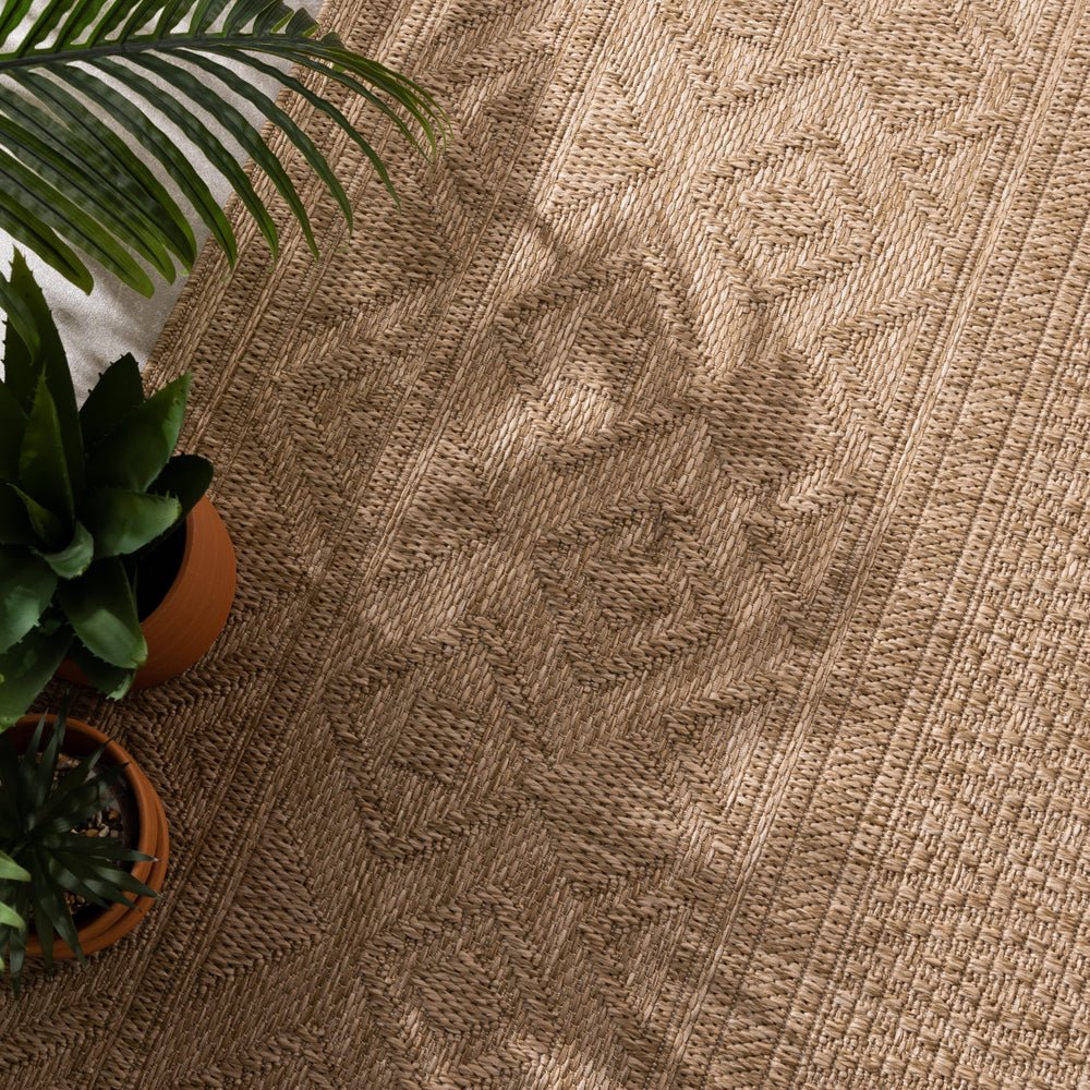 Indoor & outdoor rug - Dunes Geo Brown
