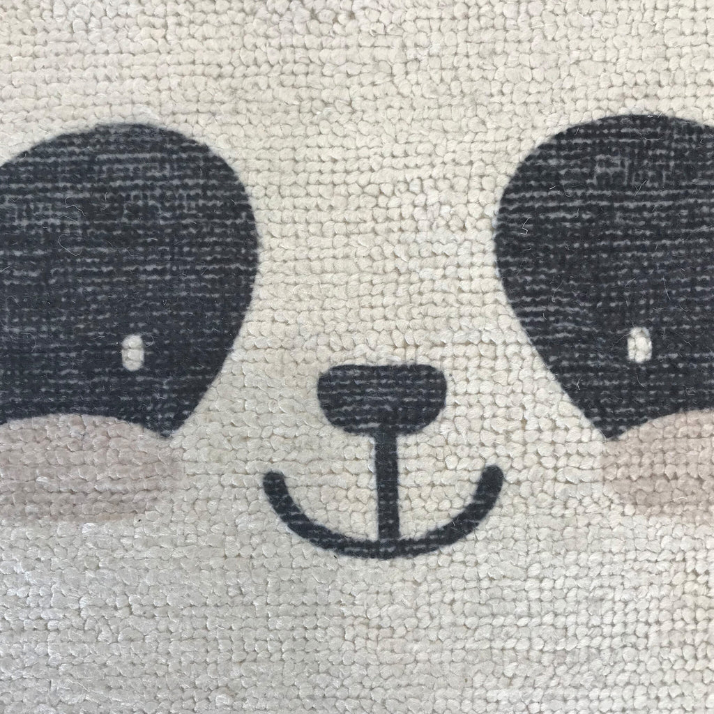 Children's room rug - Balou Panda Black/White