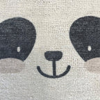 Children's room rug - Balou Panda Black/White