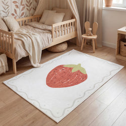 Washable children's rug - Mick Aardbei Red