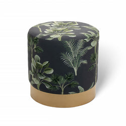 Velvet pouf - Beau Deluxe Banana leaf