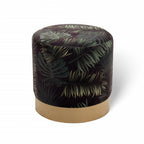 Velvet pouf - Beau Deluxe Palm leaf