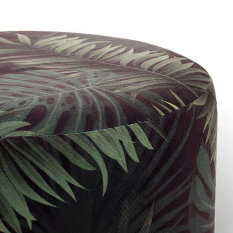 Velvet pouf - Beau Deluxe Palm leaf