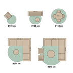 Round vintage outdoor rug - Luana Dark Green