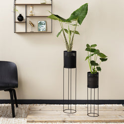 Metal planter - June Black 2/set