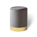 Velvet pouf – Belle Deluxe Light grey
