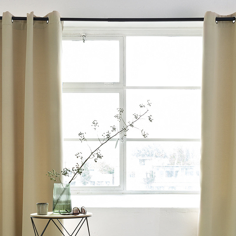Luxury blackout curtains - Beige - Rings