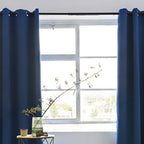 Luxury blackout curtains - Blue - Rings