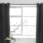 Luxury blackout curtains - Grey - Rings