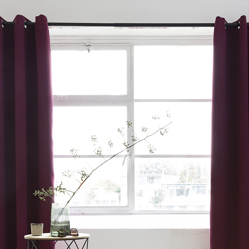 Luxury blackout curtains - Wine - Rings