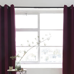 Luxury blackout curtains - Wine - Rings