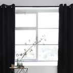 Luxury blackout curtains - Black - Rings
