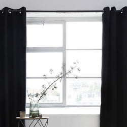 Luxury blackout curtains - Black - Rings