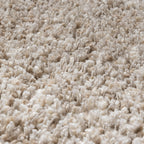 Round high-pile rug - Yves Beige