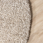 Round high-pile rug - Yves Beige