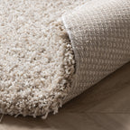 Round high-pile rug - Yves Beige