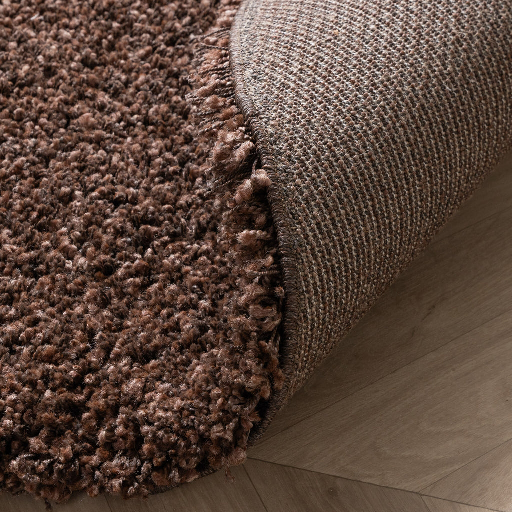 Round high-pile rug - Yves Brown