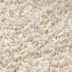 Round high-pile rug - Yves Cream