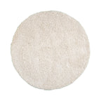 Round high-pile rug - Yves Cream