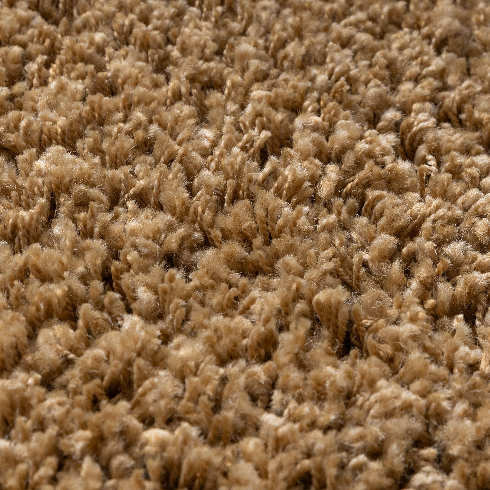 Round high-pile rug - Yves Gold