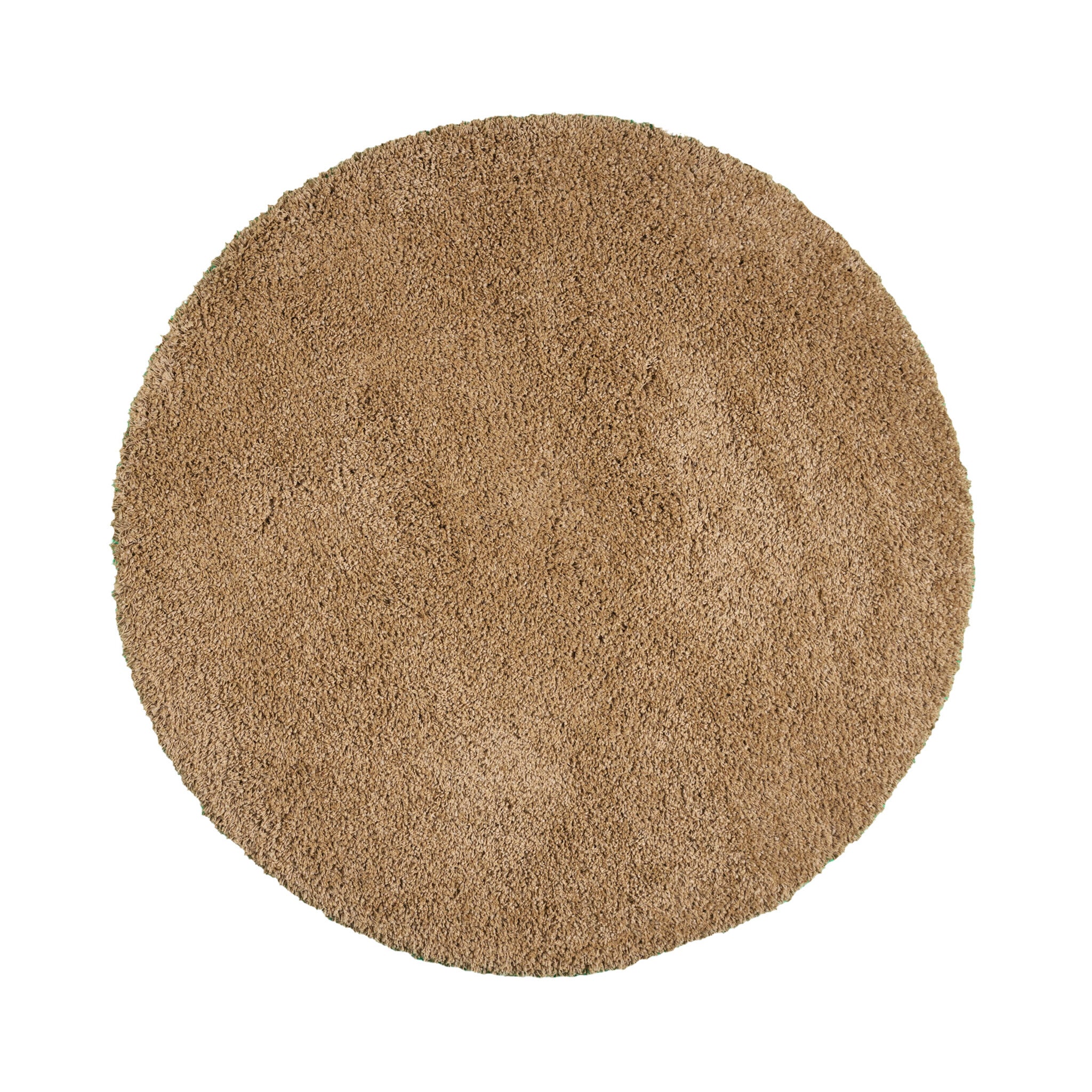 Round high-pile rug - Yves Gold