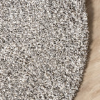 Round high-pile rug - Yves Light grey