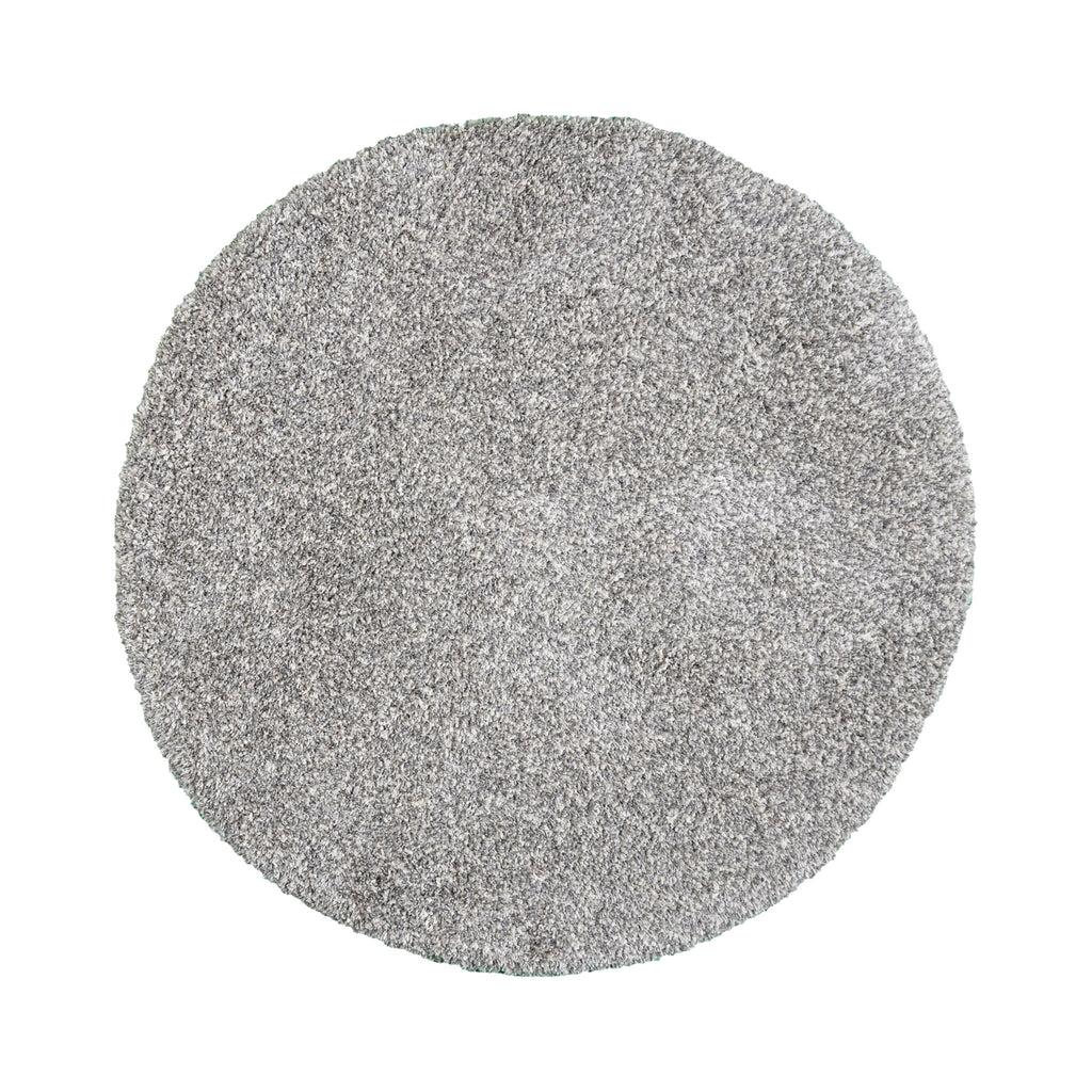Round high-pile rug - Yves Light grey