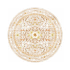 Round vintage outdoor rug - Luana Yellow