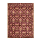 Vintage rug - Sage Grid Red