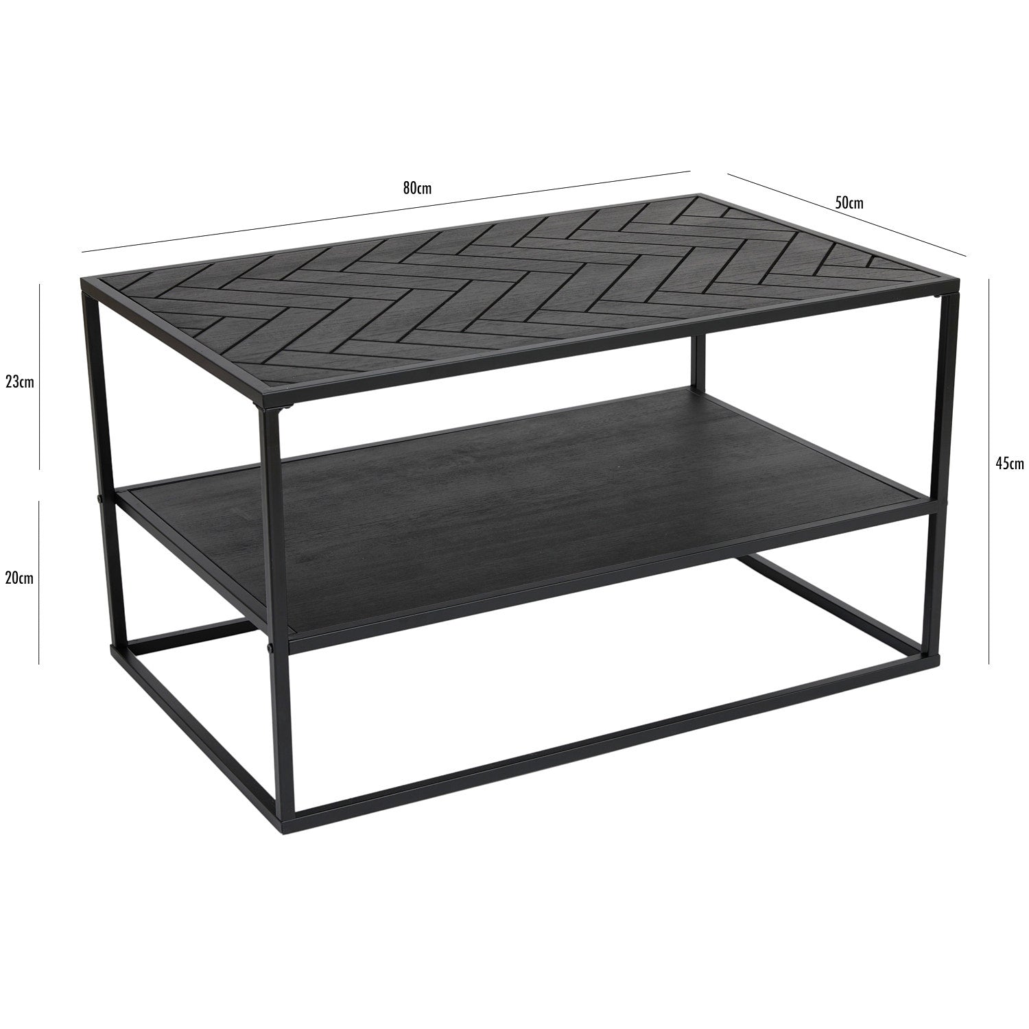 Coffee table - Dijon Herringbone Black