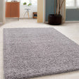 High-pile rug - Solid Light Grey