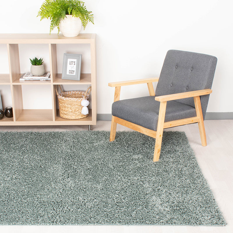 High-pile runner - Solid Blue/Green