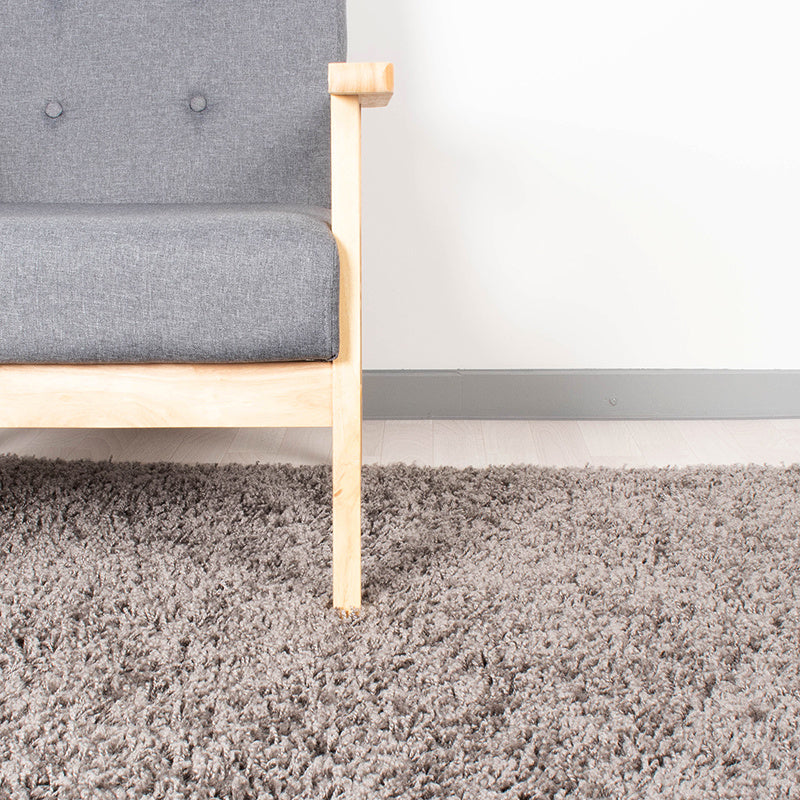 High-pile rug - Solid Light Grey