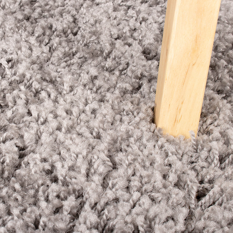 High-pile rug - Solid Light Grey